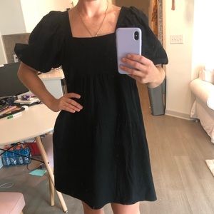 Black babydoll dress